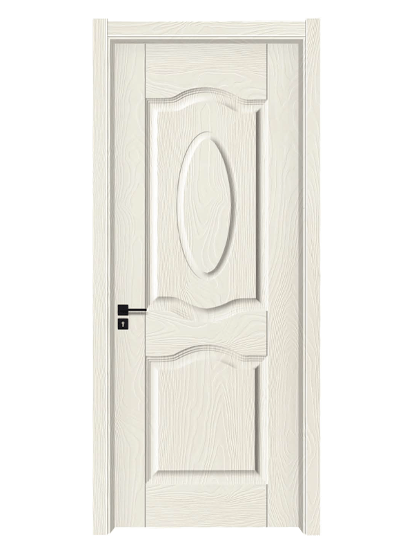 LH-6001 2 Panel Melamine Warm White Wooden Grain Door 