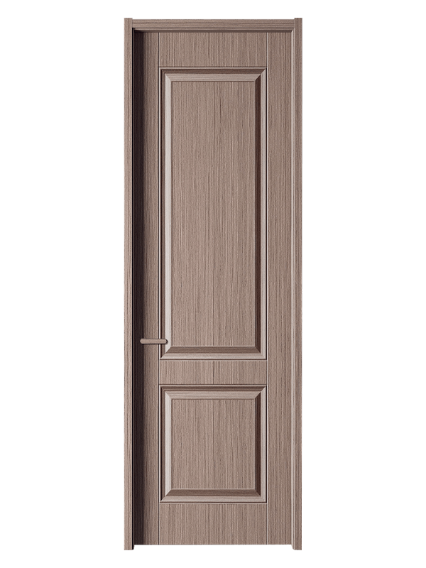 LH-612 Wooden Grain Design 2 Panel Melamine Door with good quality 