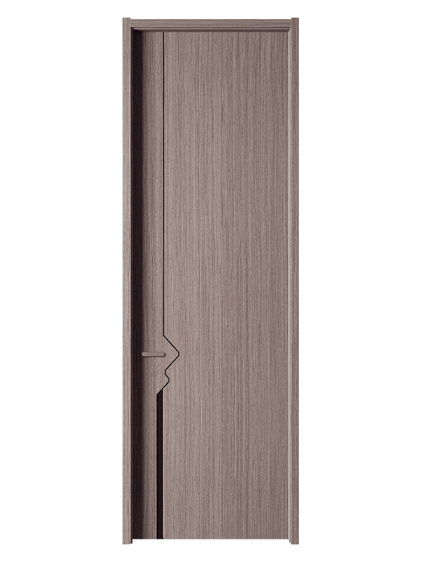 LH-7726 Wooden Grain Splicing Design MDF Panel Melamine Door   