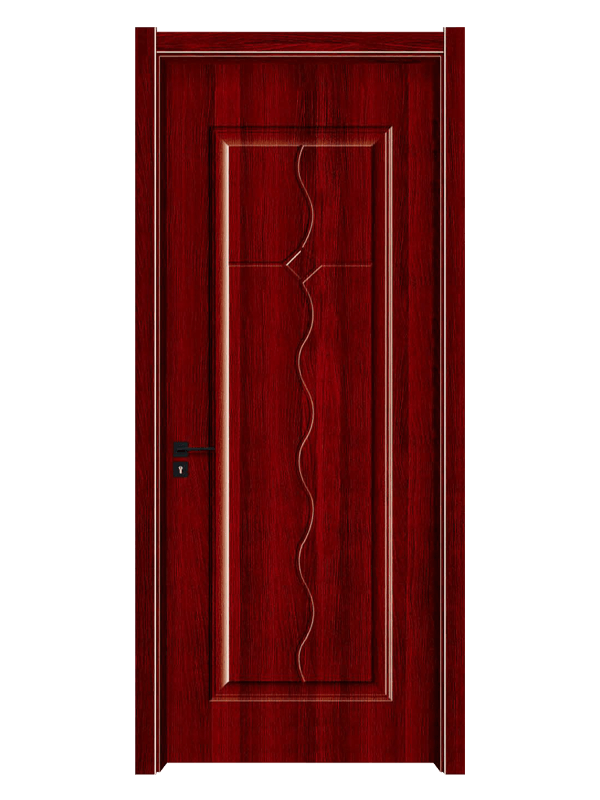 LH-9003 Red Wood Color Door Panel Interior Design Door