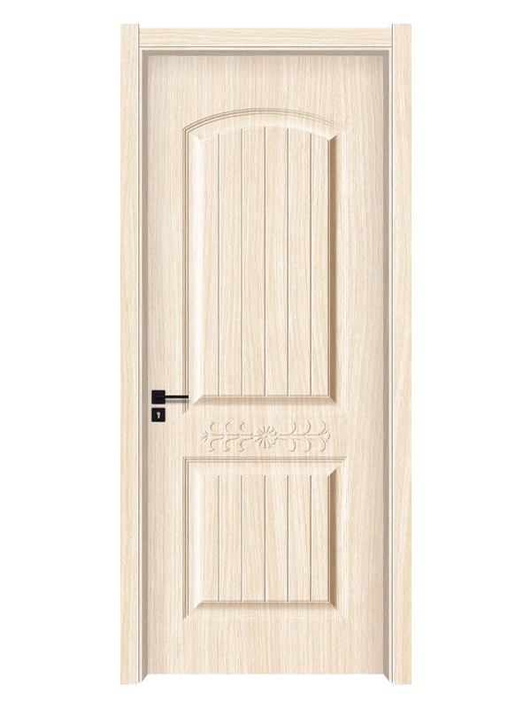 LH-9019 2 Panel Carved Beige Wooden Grain door skin