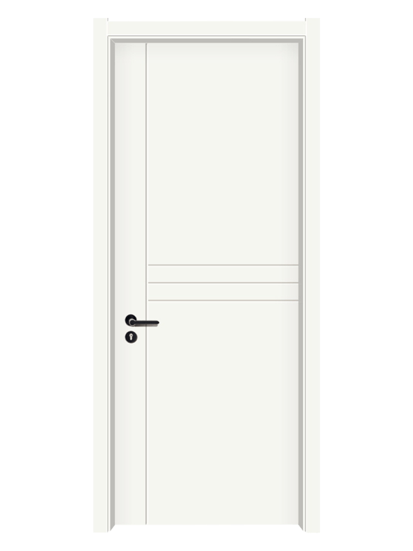 LH-9027 Classical Melamine Skin Warm White Door Wooden Panel 