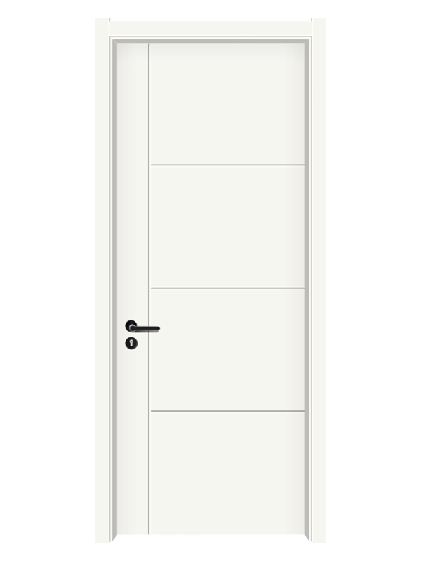 LH-9028 Classical Melamine Skin Warm White Door Wooden Panel 