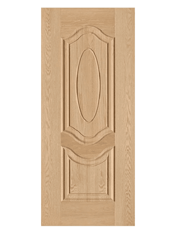 LIHE W2-001 2 Panel Red Oak Interior Veneer Door 