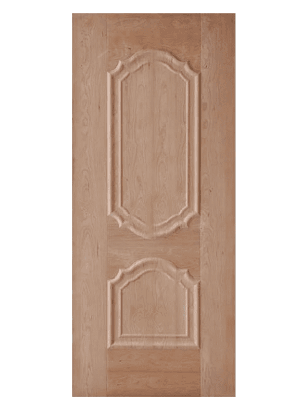 LIHE W2-002 Home Interior 2 Panel Design Natural Wood Veneer Door